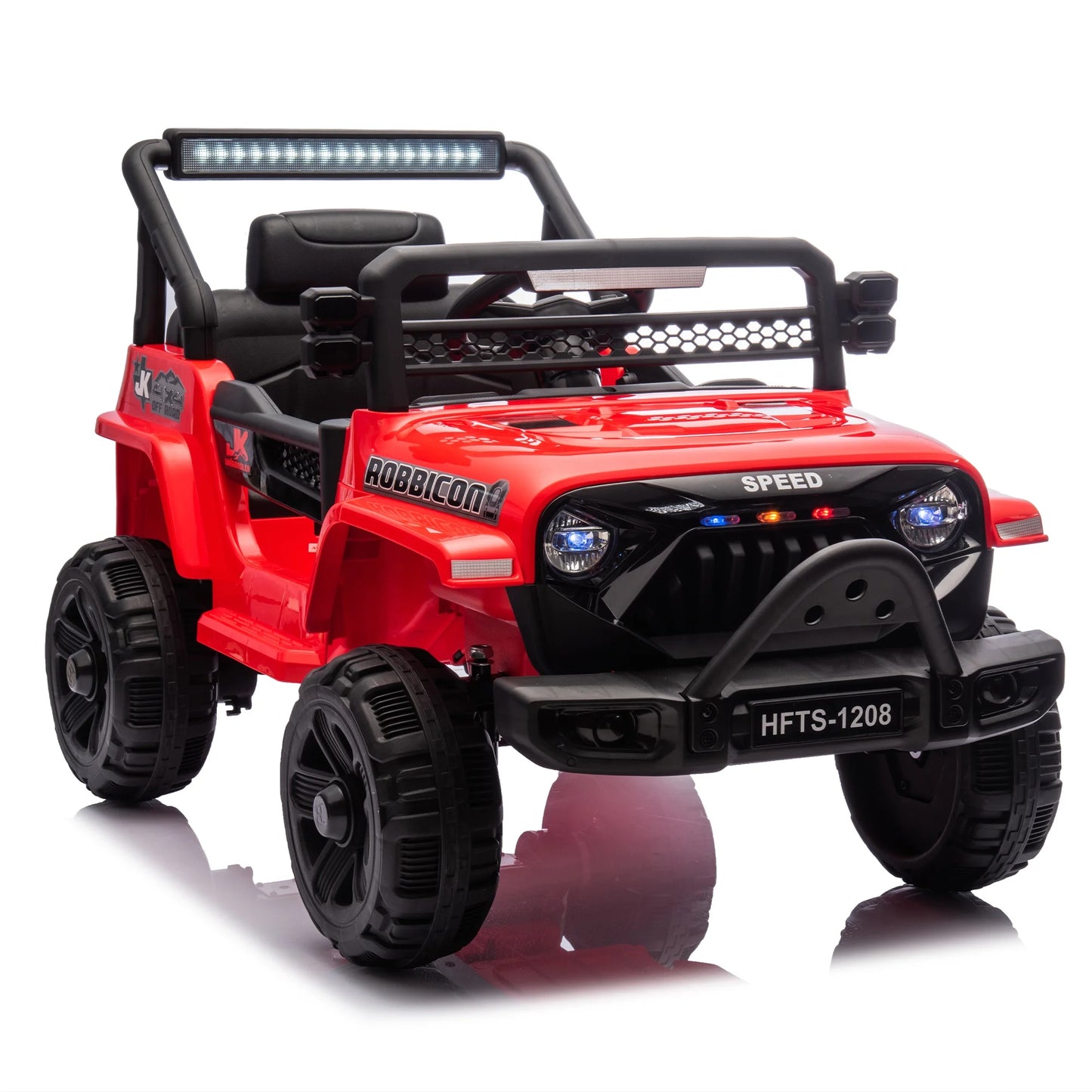 12V Powered Ride on Trucks, Kids Ride on Cars for Boys Girls Ages 3-5 Gifts, Ride on Toys Electric Cars with Remote Control, Bluetooth Music, USB/MP3 Ports, Front LED Lights, Microphone Jack, Red