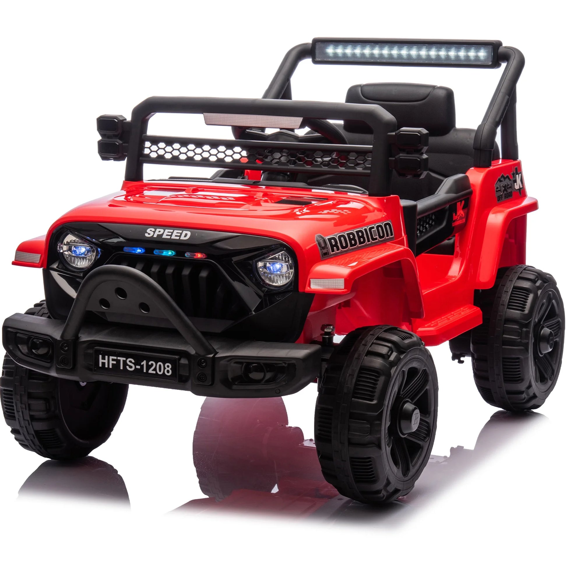 12V Powered Ride on Trucks, Kids Ride on Cars for Boys Girls Ages 3-5 Gifts, Ride on Toys Electric Cars with Remote Control, Bluetooth Music, USB/MP3 Ports, Front LED Lights, Microphone Jack, Red